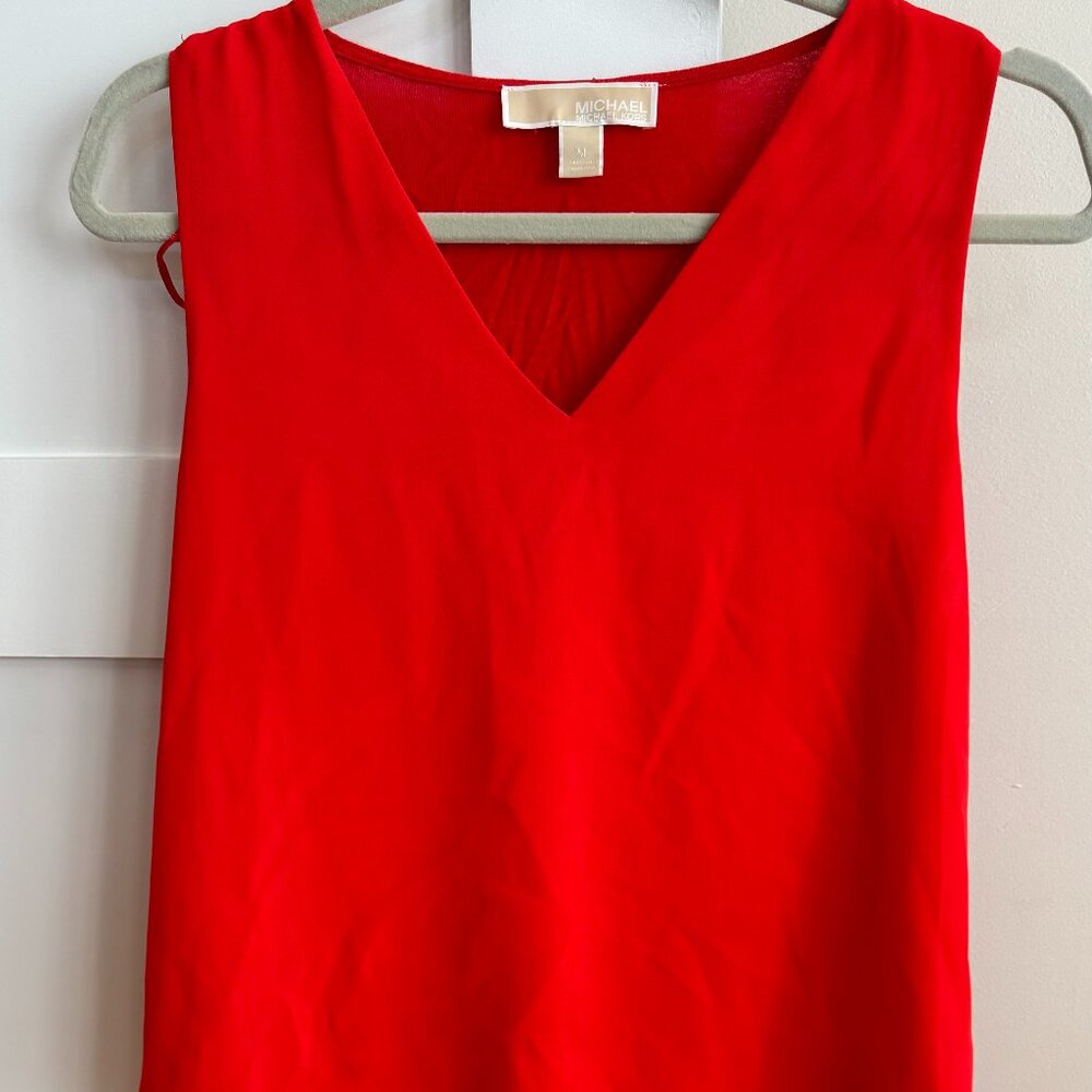 Michael Kors Tiered Layered Tunic Blouse Tank Cami Size S